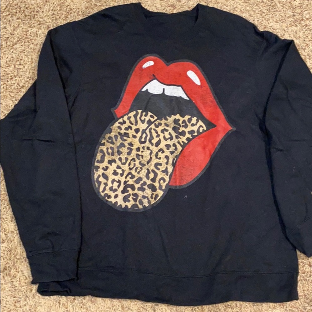 Cheetah Rolling Stones sweatshirt